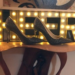 Gold Stiletto Metallic Leopard